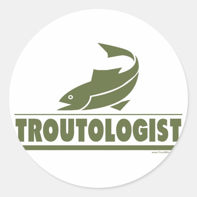 Trout Fishing Classic Round Sticker (Front)