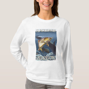 Trout Fishing Cross-Section - Clackamas, T-Shirt