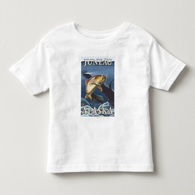 Trout Fishing Cross-Section - Juneau, Alaska Toddler T-shirt (Front)