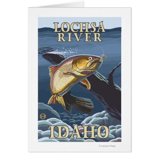 Trout Fishing Cross-Section - Lochsa River, Cards (Front)