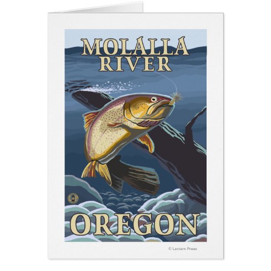 Trout Fishing Cross-Section - Molalla River, Cards (Front)
