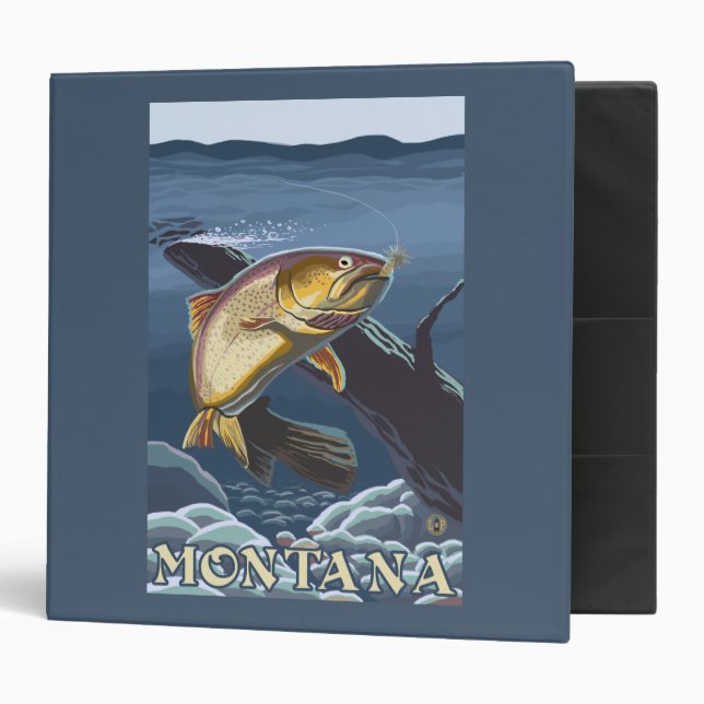 Trout Fishing Cross-Section - Montana Binder (Front/Inside)