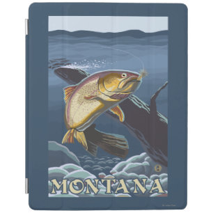 Trout Fishing Cross-Section - Montana iPad Smart Cover