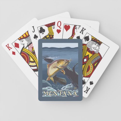 Trout Fishing Cross_Section _ Montana Playing Cards