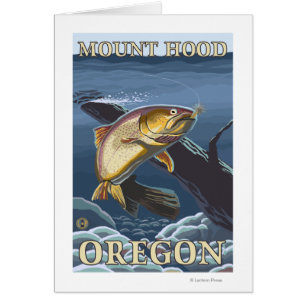 Trout Fishing Cross-Section - Mount Hood,