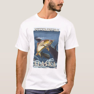 Trout Fishing Cross-Section - Petersburg, T-Shirt