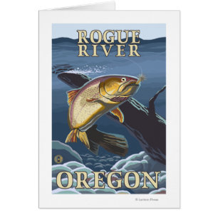 Trout Fishing Cross-Section - Rogue River,