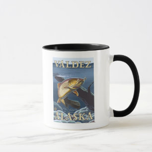 Trout Fishing Cross-Section - Valdez, Alaska Mug