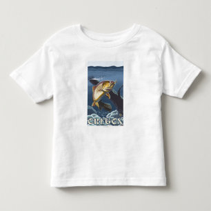Trout Fishing Cross-Section- Vintage Travel 2 Toddler T-shirt