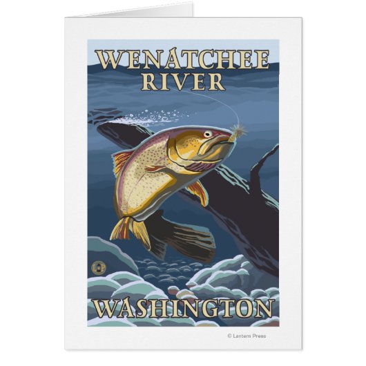 Trout Fishing Cross-Section - Wenatchee River, W Cards (Front)