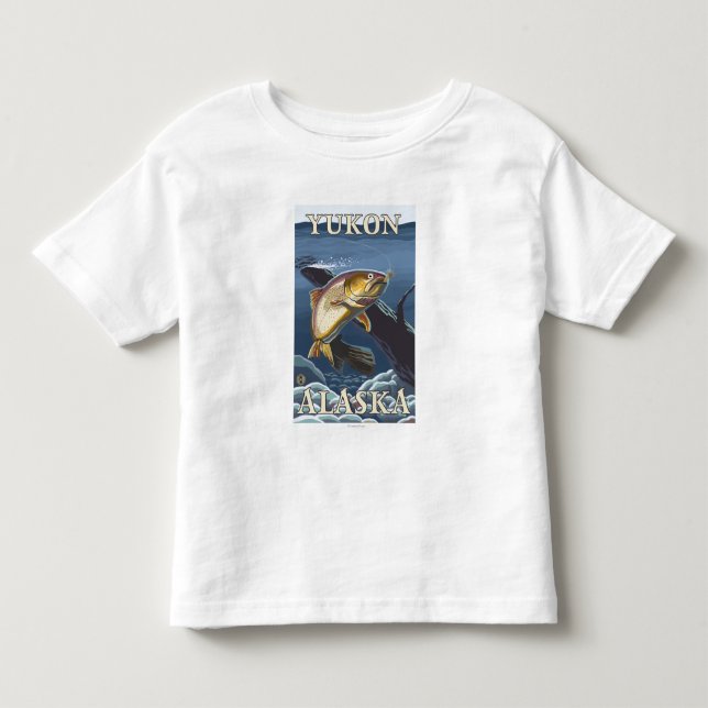 Trout Fishing Cross-Section - Yukon, Alaska Toddler T-shirt (Front)