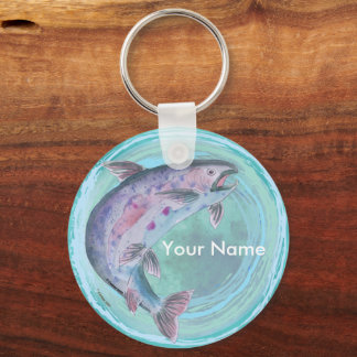 Trout Fishing   Custom keychain