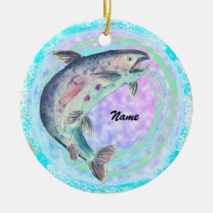 Trout Fishing custom ornament