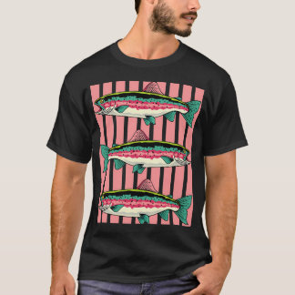 Trout Fishing Cute Colorful Rainbow Trout Fish T-Shirt