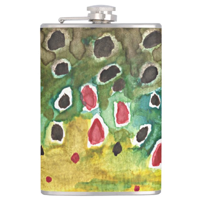 Trout Fishing Flask (Front)