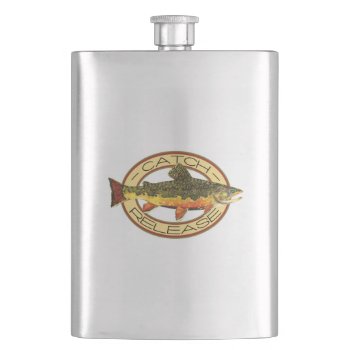 Trout Fishing Flask by TroutWhiskers at Zazzle