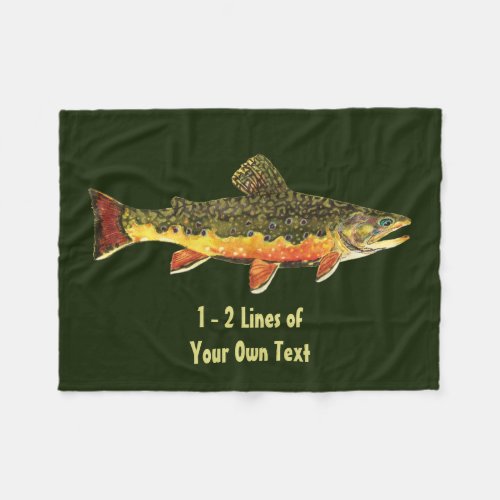 Trout Fishing Fleece Blanket