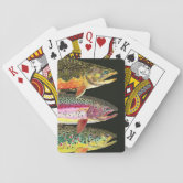Funny Salmon Fishing Pun Joke Men Playing Cards