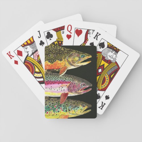 Trout Fishing Game Playing Cards