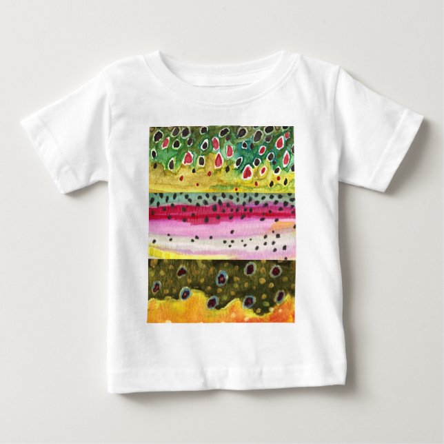 Trout Fishing Ichthyology Baby T-Shirt (Front)