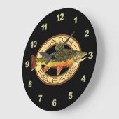 Trout Fishing Large Clock | Zazzle