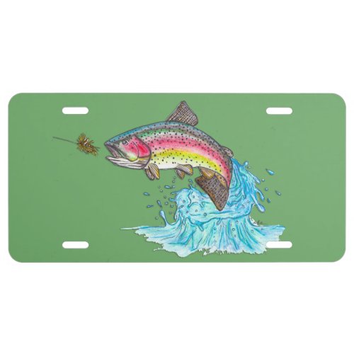 Trout Fishing License Plate