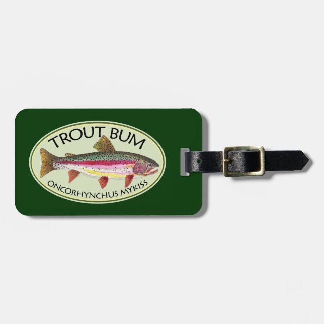 Trout Fishing Luggage Tag (Front Horizontal)