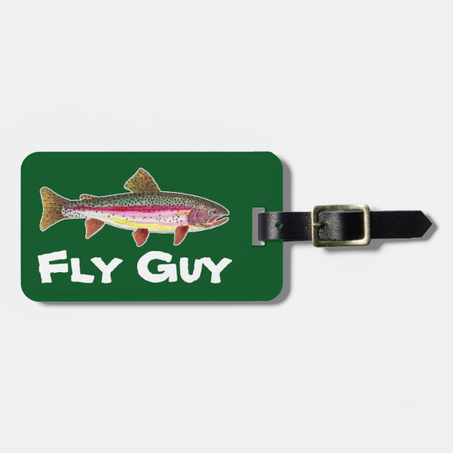 Trout Fishing Luggage Tag (Front Horizontal)