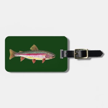 Trout Fishing Luggage Tag by TroutWhiskers at Zazzle