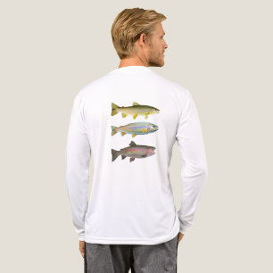“Trout Fishing” Men’s Long Sleeve T-Shirt Tri-Blend Shirt