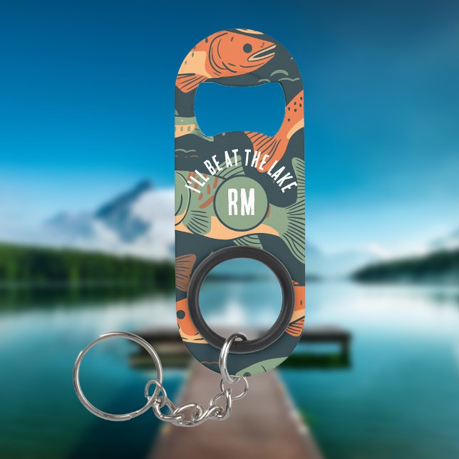 Trout Fishing Monogram Keychain Bottle Opener (Creator Uploaded)