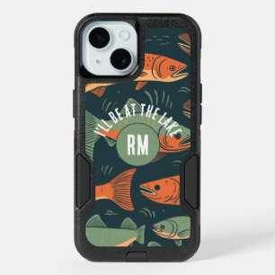 Trout Fishing Monogram iPhone 15 Case