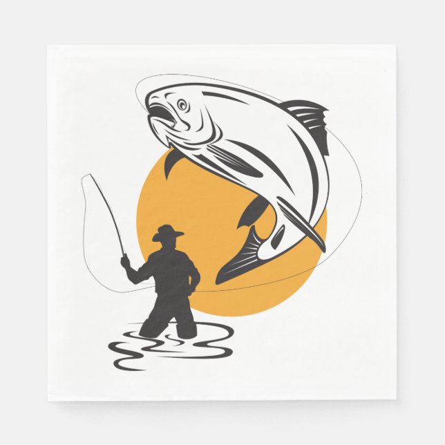 Trout Fishing Napkins (Front)