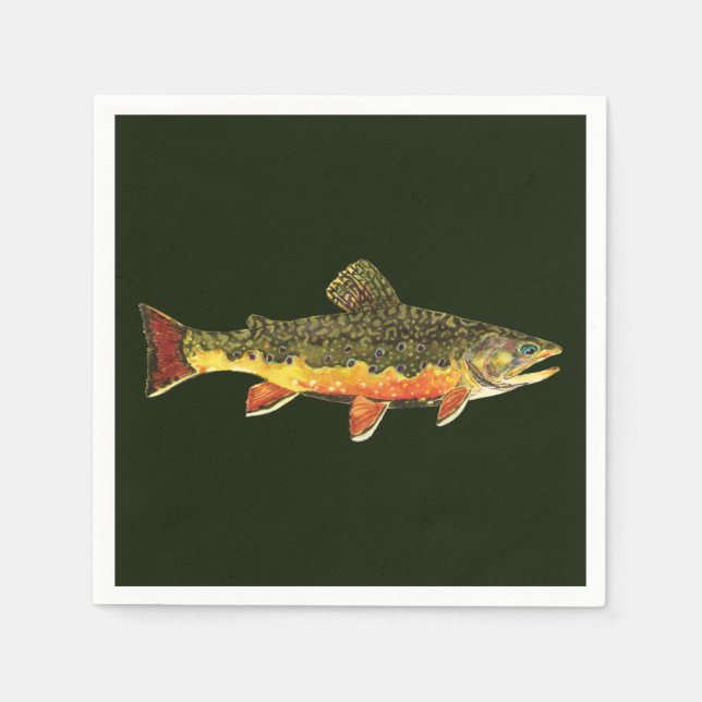 Trout Fishing Napkins (Front)