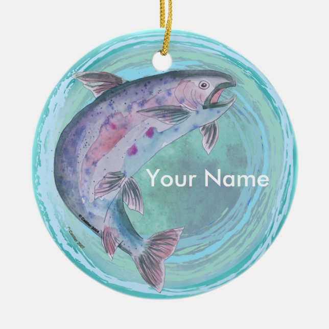 Trout Fishing  ornament (Front)