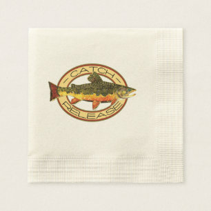Trout Fishing Paper Napkins
