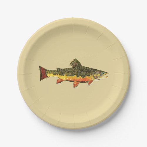 Trout Fishing Paper Plates