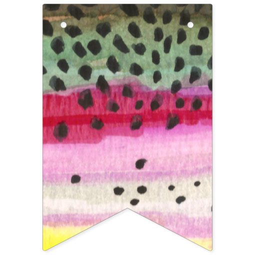 Trout Fishing Party Bunting Flags Zazzle