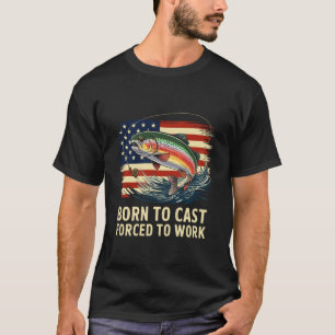 Trout Fishing Patriotic Men Women Dad Adult Funny  T-Shirt