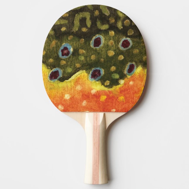 Trout Fishing Ping-Pong Paddle (Front)