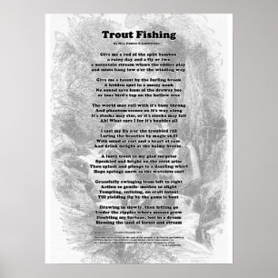 Trout Fishing Poem Poster