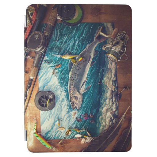 Trout Fishing Portrait for Dad iPad Cover
