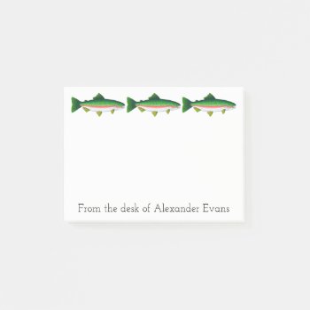 Trout Fishing Post-it Notes by BostonRookie at Zazzle