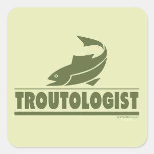 Trout Fishing Square Sticker