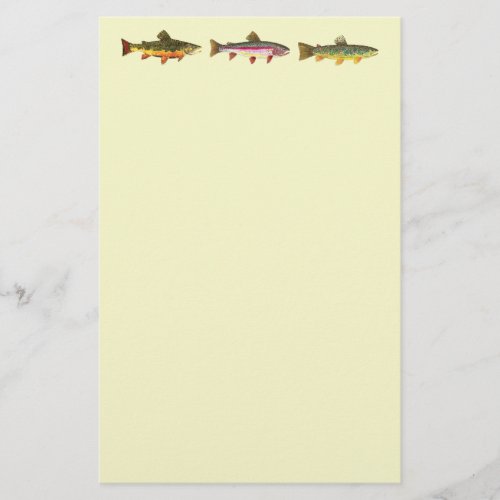 Trout Fishing Stationery
