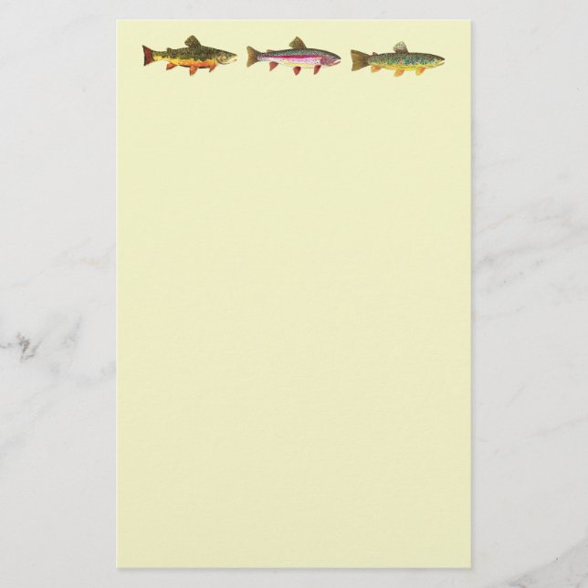 Trout Fishing Stationery (Front)