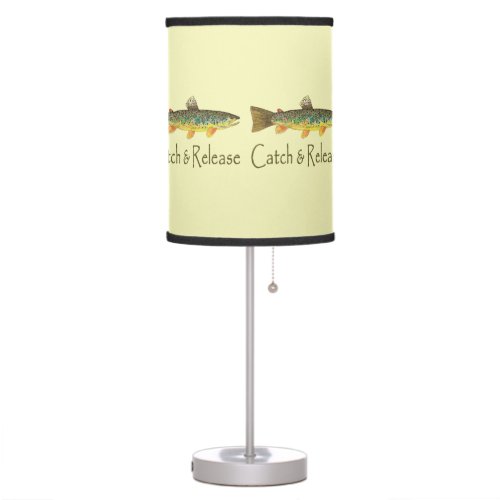 Trout Fishing Table Lamp