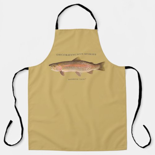 Trout fishing with Rainbow Trout vintage image Apron