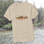 Trout Fishing With Rainbow Trout Vintage Image T-shirt at Zazzle
