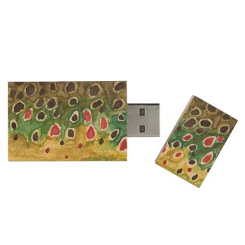 Trout Fishing Wood Usb Flash Drive by TroutWhiskers at Zazzle